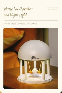 Redwingyc40 tốt nhất mặt trăng Đèn trang trí nội thất ánh sáng phong cách Bắc Âu không dây đèn bàn đầy sao chiếu loa không dây màu xanh răng - Product Image 3