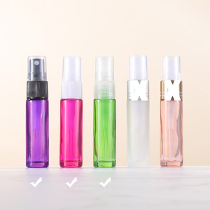 色ガラスファインミストスプレーボトル10ml 1/3オンス香水トラベル詰め替え用フレグランスバイアルアトマイザー香り付き - Product Image 6