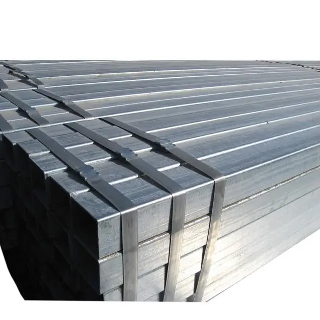Tubi quadrati in acciaio ERW dimensioni standard, tubo quadrato in acciaio zincato pre zincato tubo da 4"
