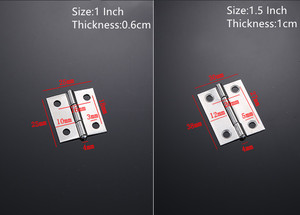 Đồ trang sức bằng gỗ Hộp quà tặng bản lề nhỏ phẳng thép không gỉ cửa tủ đồ nội thất mỏng gấp carton hiện đại nhỏ bản lề 37x38 - Product Image 3