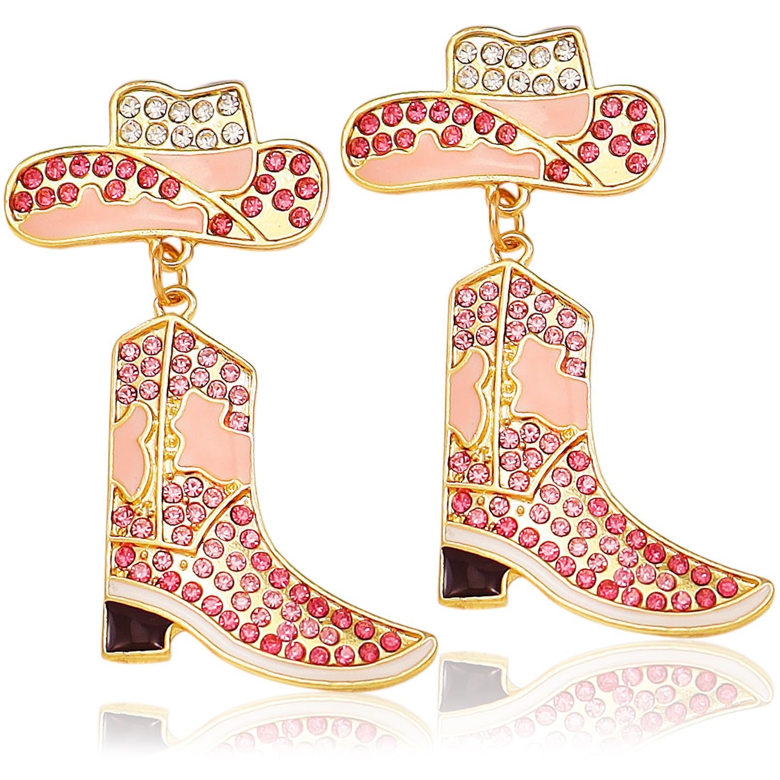 Gold and pink rhinestones
