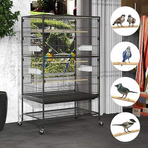 52 inç ferforje uçuş kuş Parakeet papağan kafesi büyük Cockatiel, kanarya, Finch, cennet, parrotlet, Conure, güvercinler