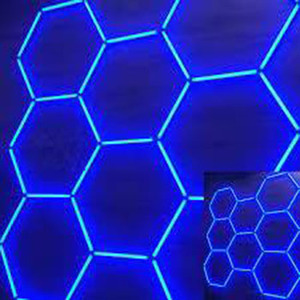 Fabbrica di auto laboratorio luce a nido d'ape disegno geometrico tradurre esagonale Led luce RGB - Product Image 5