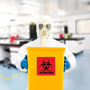Biohazard Warning Label Stickers Sign <strong>Red</strong> Caution <strong>Decal</strong> Danger Symbol Label Waterproof for Labs Hospitals Industrial Use - Product Image 6