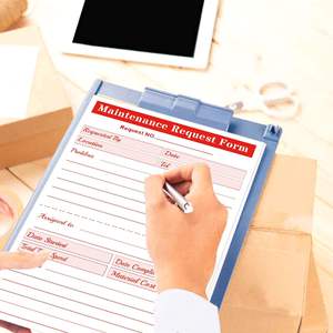 Bảo trì yêu cầu cuốn sách hình thức 5.5x8.5 inch 2 phần carbon ít đục lỗ dòng công việc đặt hàng hình thức cho thiết bị công nghiệp - Product Image 3