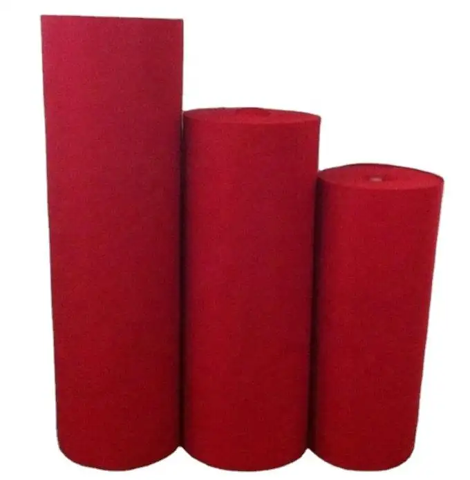 100% Polyester Material Red Outdoor Event Concierge Pole Rug Red&Black Carpet Manufacturer
