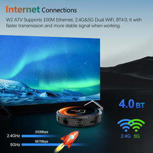 Yeni model Vontar W2 ATV androidtv 11.0 kutusu ile Amlogic S905W2 Google ses girişi uzaktan kumanda 2G 4gb çift Wifi + BT4.0 - Product Image 5