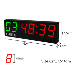 CHEETIE CP50D большие 4-дюймовые светодиодные настенные часы с цифровым таймером - Product Image 3