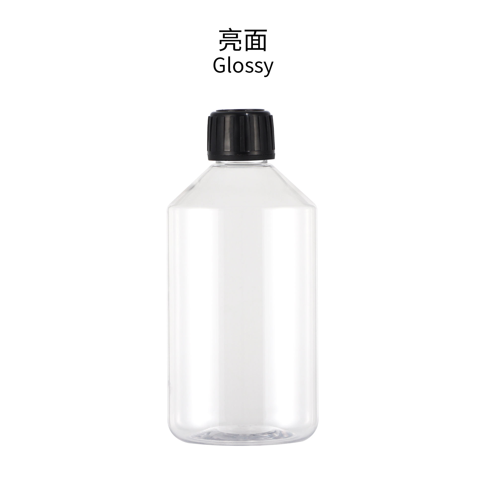 Flacon transparent avec bouchon hydrosol noir