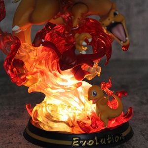 卸売33cm firedragonポケモンアニメフィギュアデコレーションコレクション像モデルおもちゃフラッシュ可能 - Product Image 5