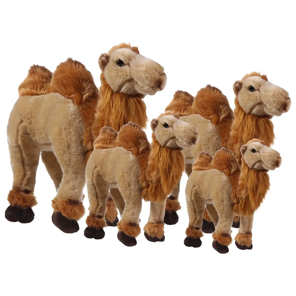 Fabricação de brinquedos de pelúcia com logotipo personalizado, boneco de camelo de pelúcia simulado, brinquedo de pelúcia para camelos, atacado