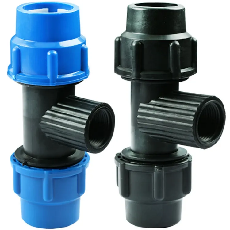 PN16 PN10 PP Plastic Pipe Double Base PP Compression Fittings PE Push Fit Quick Connector HDPE Clamp Saddle