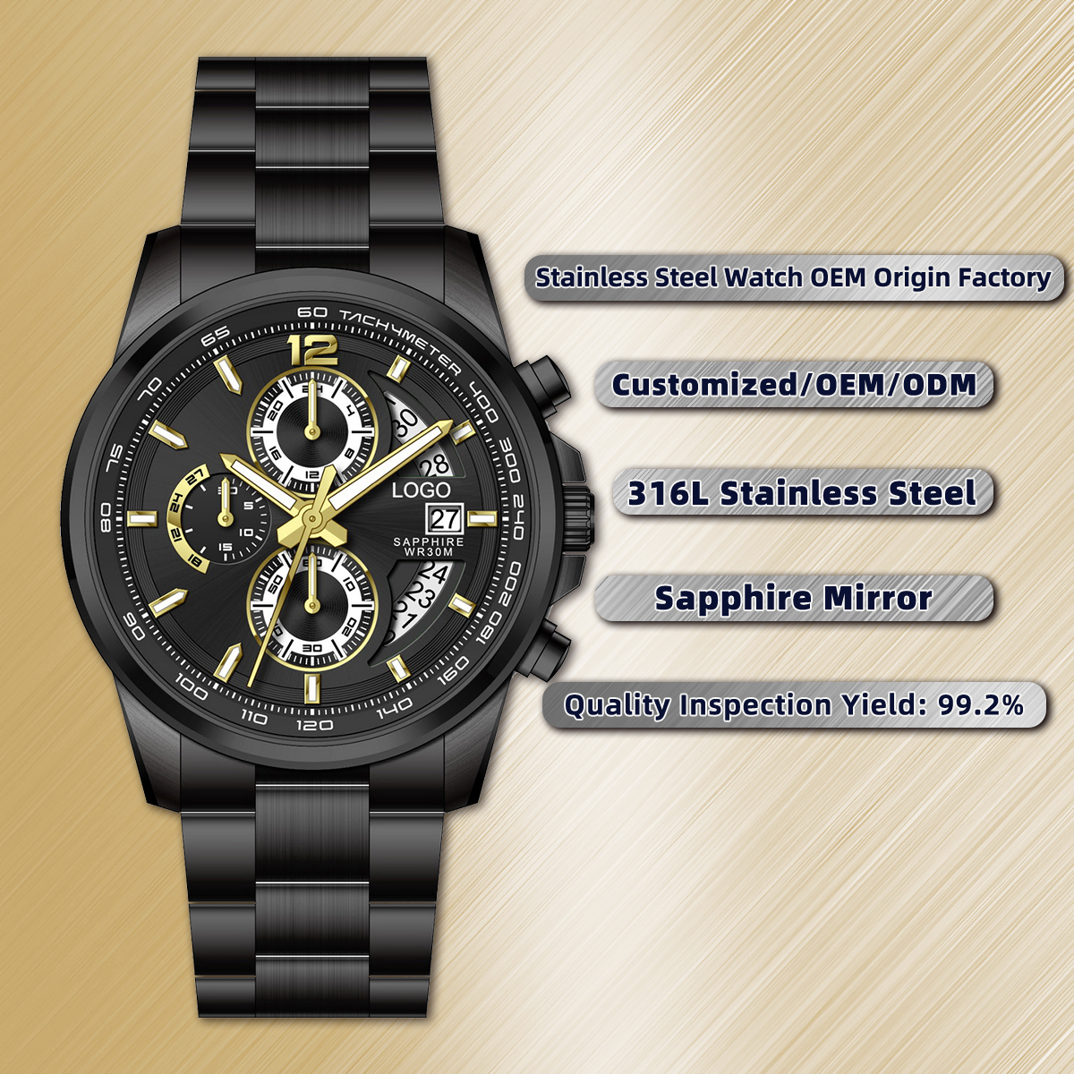 Black/Black/Black/Gold