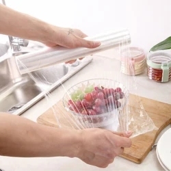 100% <strong>Degradable</strong> Compostable Food Grade Best Fresh Jumbo Roll <strong>PVC</strong> Cling Packing Film - Product Image 3