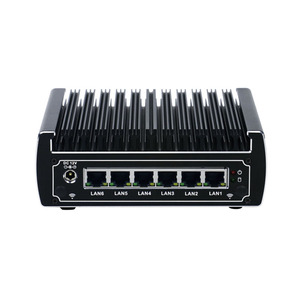 Intel Celeron 3865U /I3/I5ファンレスミニPC12v X86産業用組み込みBOX 6 LANポートディスプレイ組み込みコンピューターOEM /ODMストック - Product Image 1