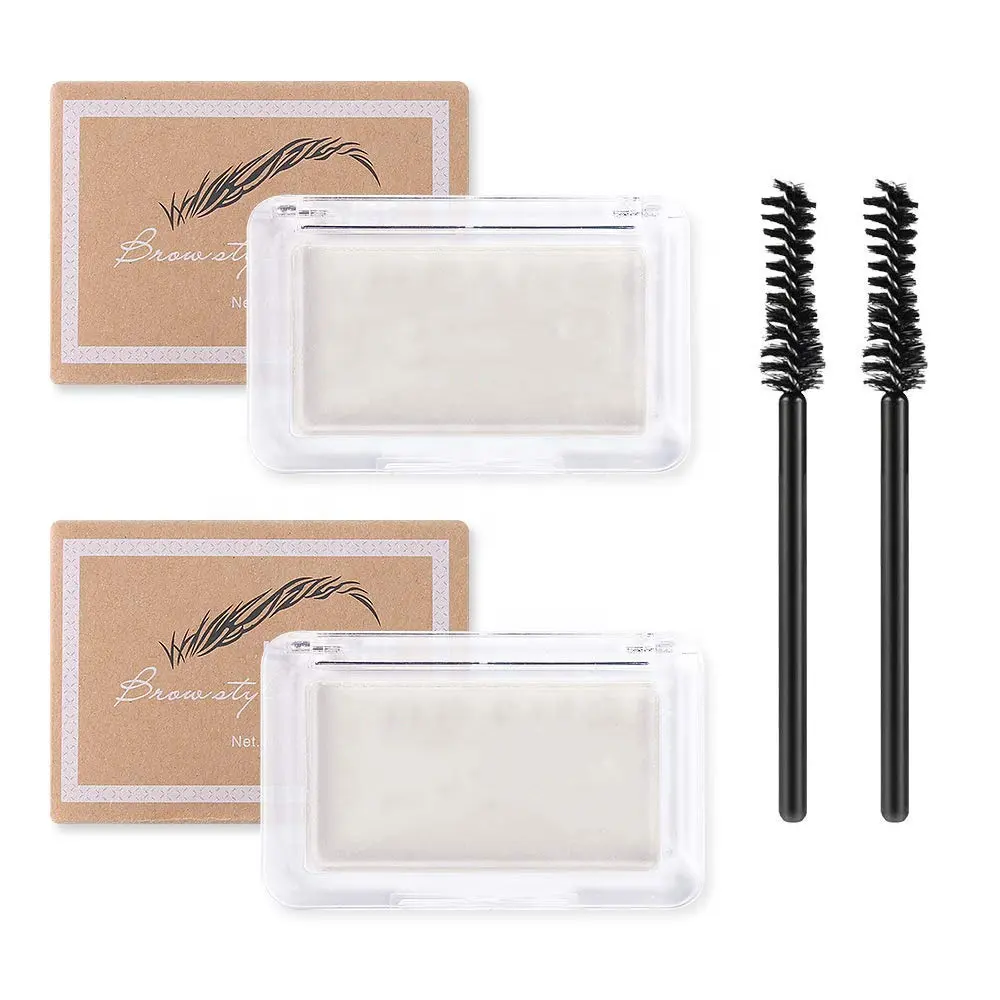 2PCS Eyebrow Soap Kit Brow Styling Soap for 4D Eye Brow Makeup Long Lasting Waterproof Smudge Proof Eyebrow Cosmetics