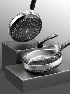 Chất Lượng Chuyên Nghiệp 316 Thép Không Gỉ Đồ Nấu Nướng Không Dính Tổ Ong 26-28Cm Vòng Frying Pan Cho Nấu Ăn - Product Image 3