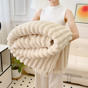 STARZ HOME Custom <strong>4cm</strong> Drawstring Rabbit <strong>Plush</strong> Blanket Office Cover Blanket air Conditioning Sofa Blanket - Product Image 4