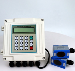 Caudalímetro ultrasónico portátil RS485 Sensor de abrazadera Caudalímetro analógico Modbus Montaje fijo de acero inoxidable para agua fría