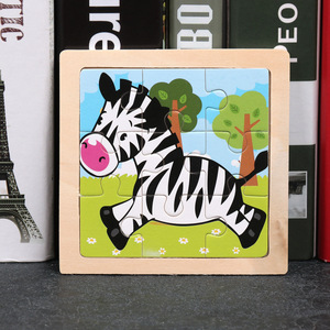 9-piece Wooden Puzzle <strong>Toy</strong> 3D DIY Cartoon <strong>Style</strong> for Children Aged 2 to 4 Years <strong>Old</strong> to Develop Their Intelligence - Product Image 5