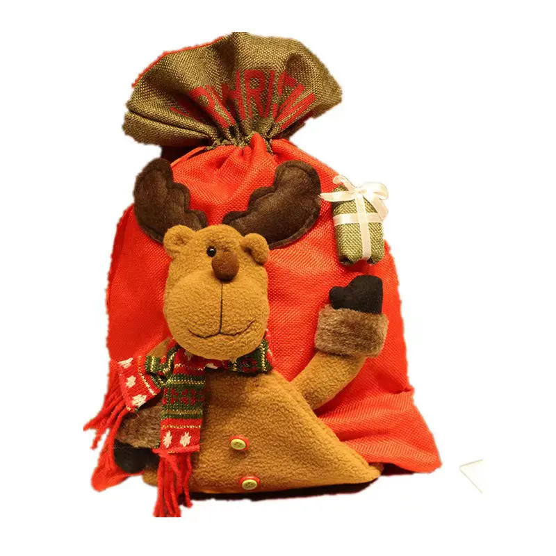 Sac de rangement pour arbre à rouler de noël sac en tissu de corde de tirage de noël sacs de cadeau de noël