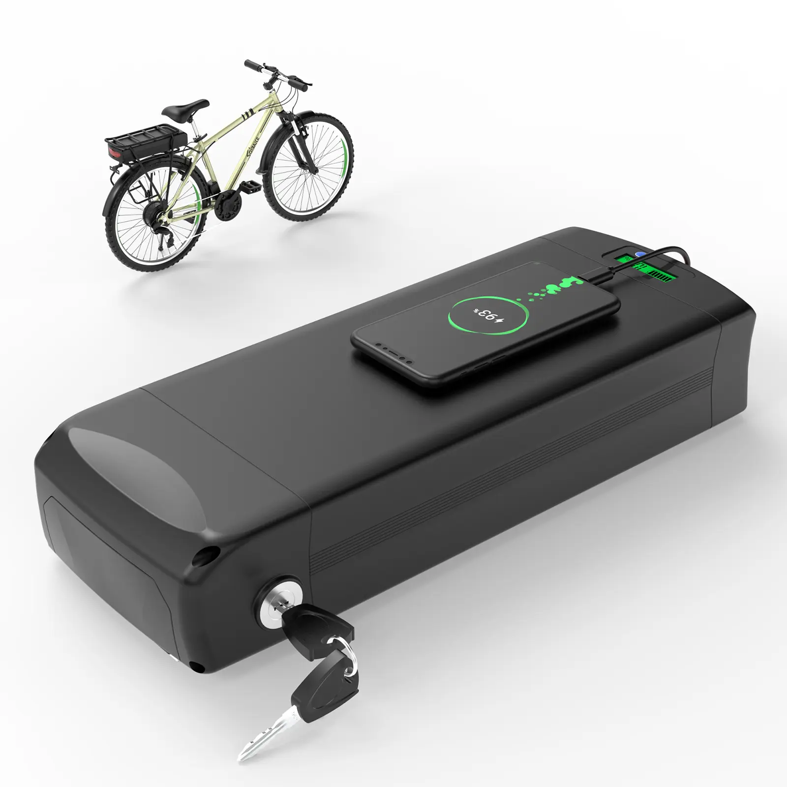 60 V 72 V E-Bike-Akku 20 Ah / 25 Ah E-Bike-Lithiumbatterie für 2000 W 3000 W Elektromotorrad Motor und Radmotor-Umrüstsatz