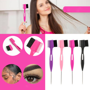 Çıkarılabilir kenar kontrolü ile doğal çift taraflı kaş fırçaları sürdürülebilir naylon sıçan kuyruk tarak - Product Image 3