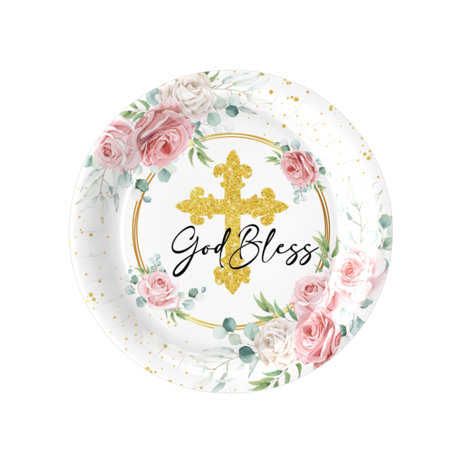 Rose : assiettes de 7 pouces * 10 pièces