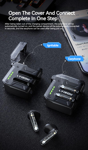 新しいデザインENCHDコールワイヤレスイヤホン低消費電力TWSイヤフォン65ms低遅延BTイヤホン電気アークライター付き