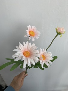 Toptan ipek Gerbera daiyalar buketleri hollandalı krizantem küçük papatya beyaz sarı küçük yapay papatya çiçek - Product Image 6