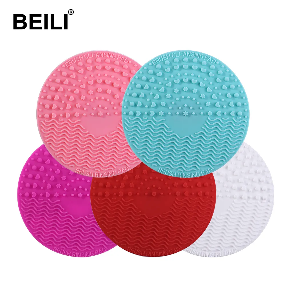 BEILI Hot Selling Make Up Brush Cleaning Mat TPR Material Brush Cleaner Personalized and Reusable Makeup Tools Cleaner