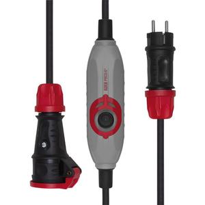 Personal protection <strong>switch</strong>, <strong>PRCD</strong>-S+, 16A/0.03, with plug and coupling, gray/black (9019356001) - Product Image 1