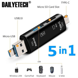 5合1多功能Usb 2.0 C型Usb微型Usb Tf存储卡读卡器OTG读卡器适配器 - Product Image 4