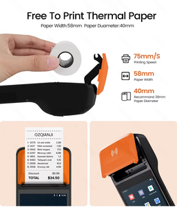 H10P 4G Android 13 14 RAM 3GB ROM 32GB Terminal de mano POS con impresora Wifi NFC Dispositivos POS móviles inteligentes con escáner de código de barras - Product Image 5