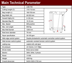 Máquina automática eficiente de bolsas LILIN LSD-700 para producción a gran escala con fabricación de bolsas de papel con mango plano - Product Image 5