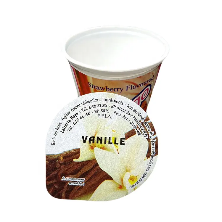 Eco-friendly di Stampa Variopinta Della Tazza di Yogurt di Calore di Tenuta Foglio di Alluminio Coperchio