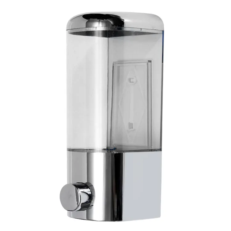Krom kaplama sıvı sabunluk, kullanıcı dostu el sabun dağıtıcısı tipi, duvara montaj dispenseri