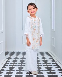 Customized Islma Baju Kurung Mom and Kids 2 Piece Chiffon <strong>Sets</strong> Add Diamond Top and Skirt <strong>Set</strong>