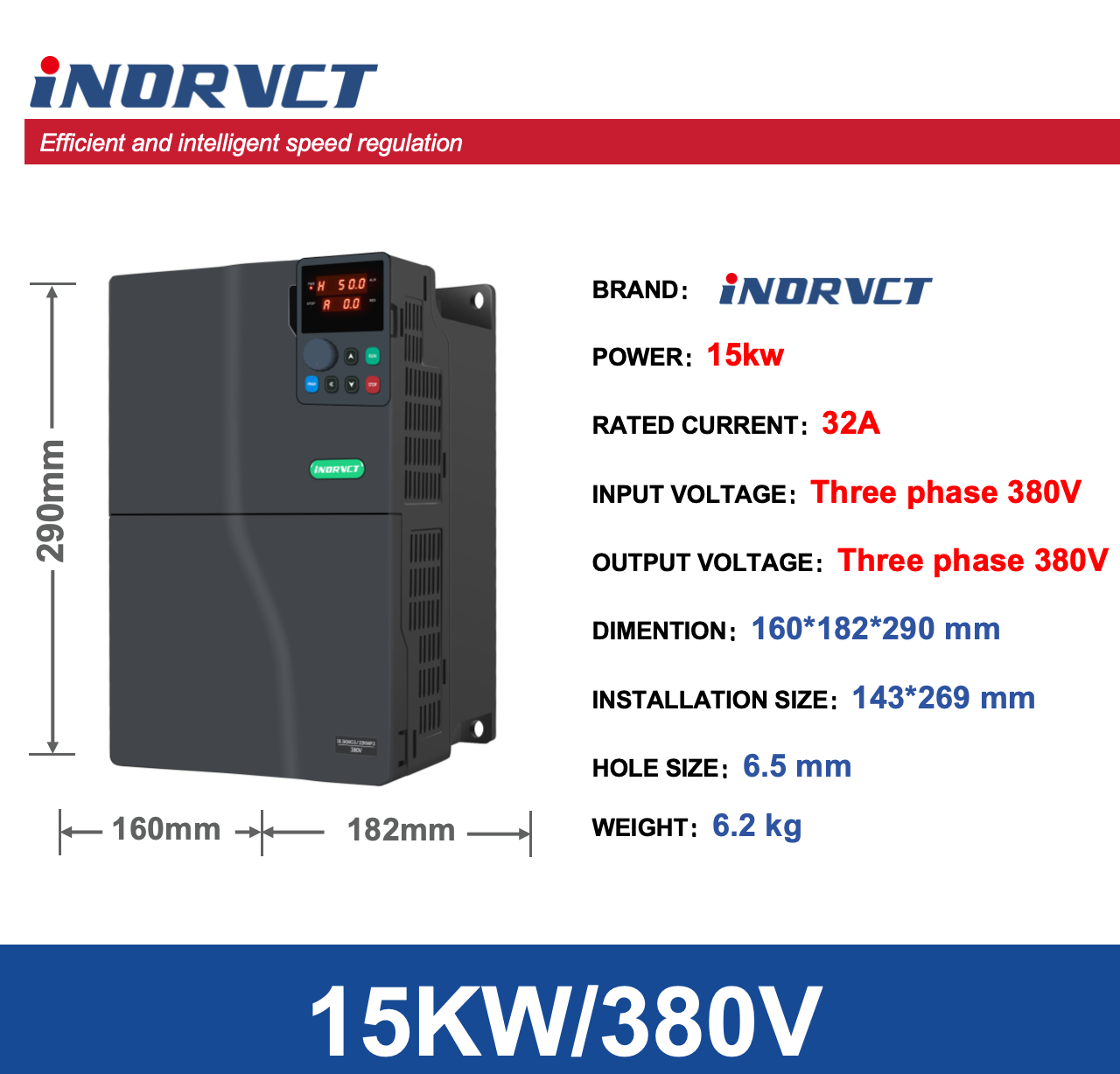 15kw/20HP 380V 3Phase