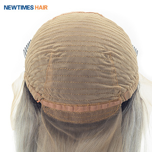 Newtimeshair批发库存天然长灰色人发蕾丝前假发