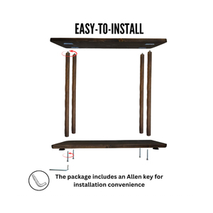 Hình chữ nhật rắn gỗ thông hẹp bên bàn, skinny Bàn Cạnh Giường ngủ, nhỏ cuối bảng (Hạt dẻ, trung bình) - Product Image 6