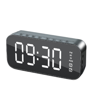 Popular altavoz inalámbrico Bluetooth multifunción reloj de alarma reproductor de música de Radio FM TF tarjeta Bass altavoz sistema de Audio - Product Image 1
