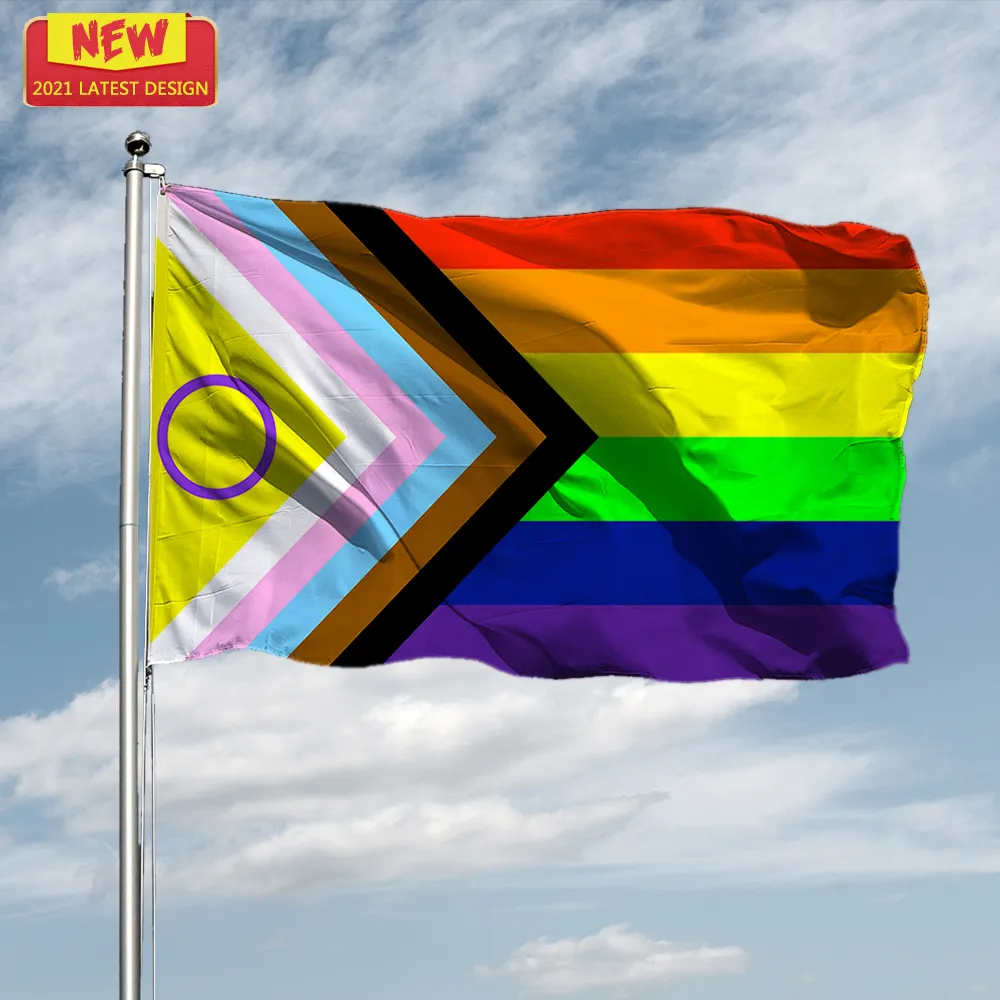 Flagnshow 90x150cm इंद्रधनुष बातें गौरव उभयलिंगी समलैंगिक Pansexual LGBT झंडे