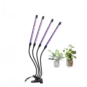 Kapalı bitkiler için LED bitki yetiştirme lambaları tam spektrum çift Gooseneck klip bitki zamanlayıcı ile ışık büyümek 4/8/<span class=keywords><strong>12</strong></span> saat ve uzaktan kumanda