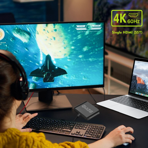 Xput Displayport Splitter USB C 1 en 2 salidas tipo C 4K6 0Hz/1080P60hz Puerto de pantalla USB-C a HDMI + DP Splitter MST/SST Soporte 3D/HDR - Product Image 4