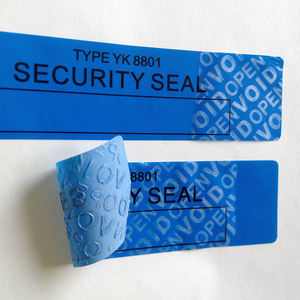 Customized Sticker Warranty Seal Sticker Void Blue <strong>Red</strong> <strong>Color</strong> Security Bar <strong>Code</strong> Label Anti-counterfeit Sticker Label - Product Image 1