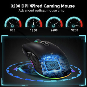 Mouse da gioco USB Type-C per MacBook Pro, Matebook X, MacBook, Chromebook - Product Image 3