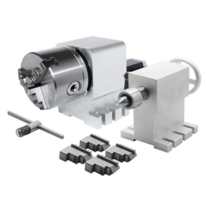 K11 130MM <strong>CNC</strong> 4 Axis <strong>Rotary</strong> 130mm 3 Jaws Chuck 1:10 <strong>Rotary</strong> Axis 4th Axis Chuck Tailstock for <strong>CNC</strong> <strong>Router</strong> Milling Machine - Product Image 1