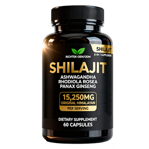 8 में 1 रहोडियोला रोसी गिन्सेंग अश्वगंधा पोषण पूरक शुद्ध शिलजीत कैप्सूल - Product Image 5