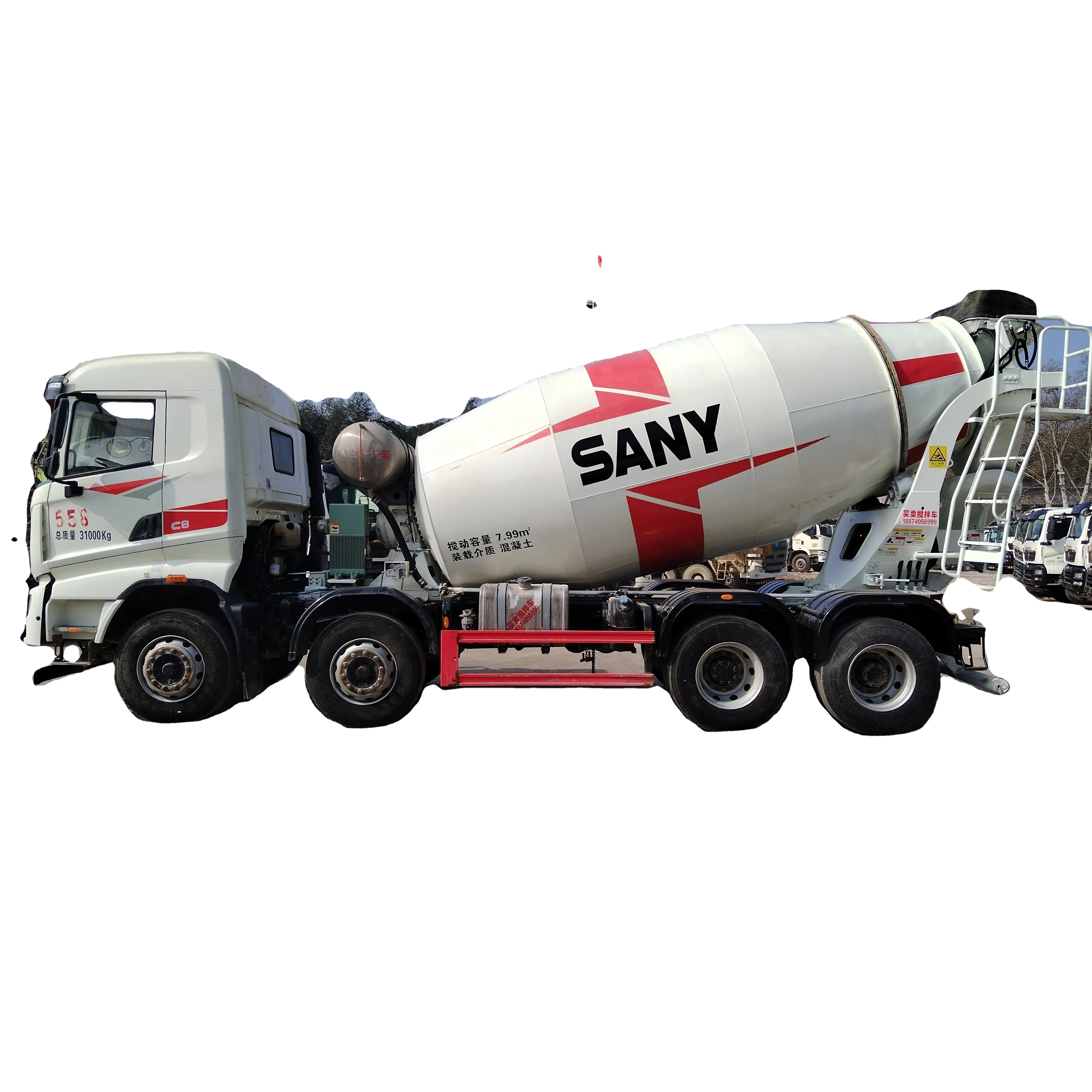 SANY beton pompası kamyonu düşük fiyatlı kullanılmış çimento karıştırıcı araç beton harç kamyonu